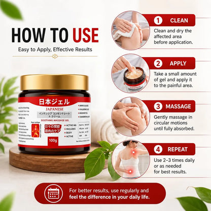 Japanese Instant Pain Relief Massage Gel (Buy 1 Get 1 Free)